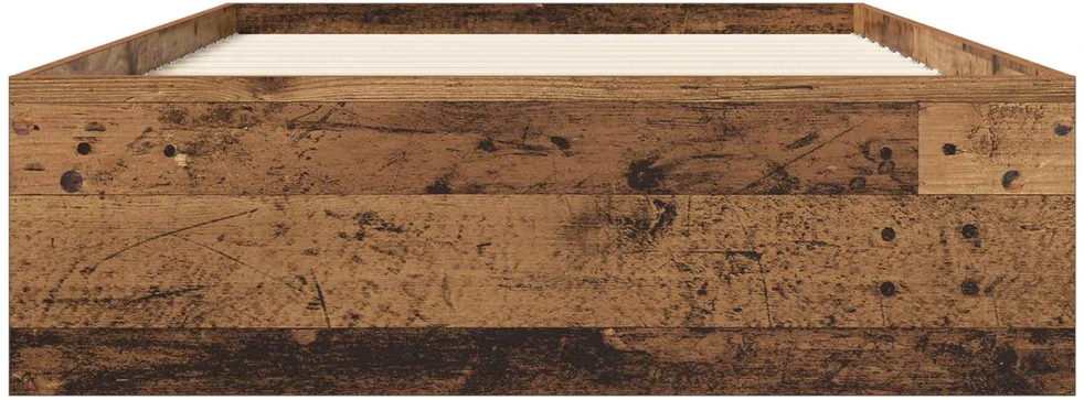 Lova Lovos rėmas su saugojimu Sendintos medienos 80 x 200 cm