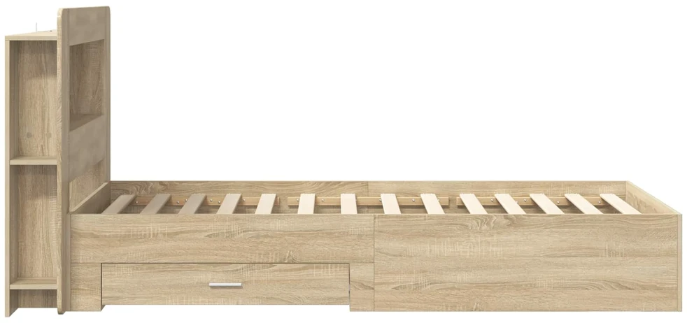 Lova Lovos rėmas su saugojimu Sonoma ąžuolas 80 x 200 cm