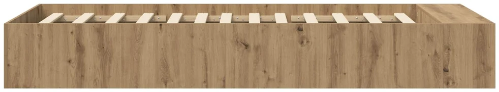 Lova Lovos rėmas su saugojimu su lentyna Artisano ąžuolo 80 x 200 cm