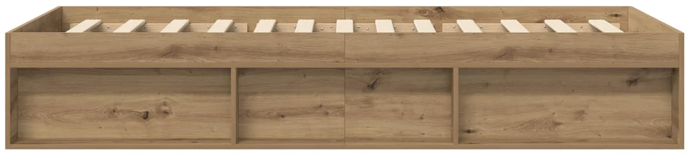 Lova Lovos rėmas su saugojimu su lentyna Artisano ąžuolo 80 x 200 cm