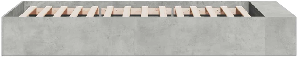 Lova Lovos rėmas su saugojimu su lentyna Betono pilka 80 x 200 cm