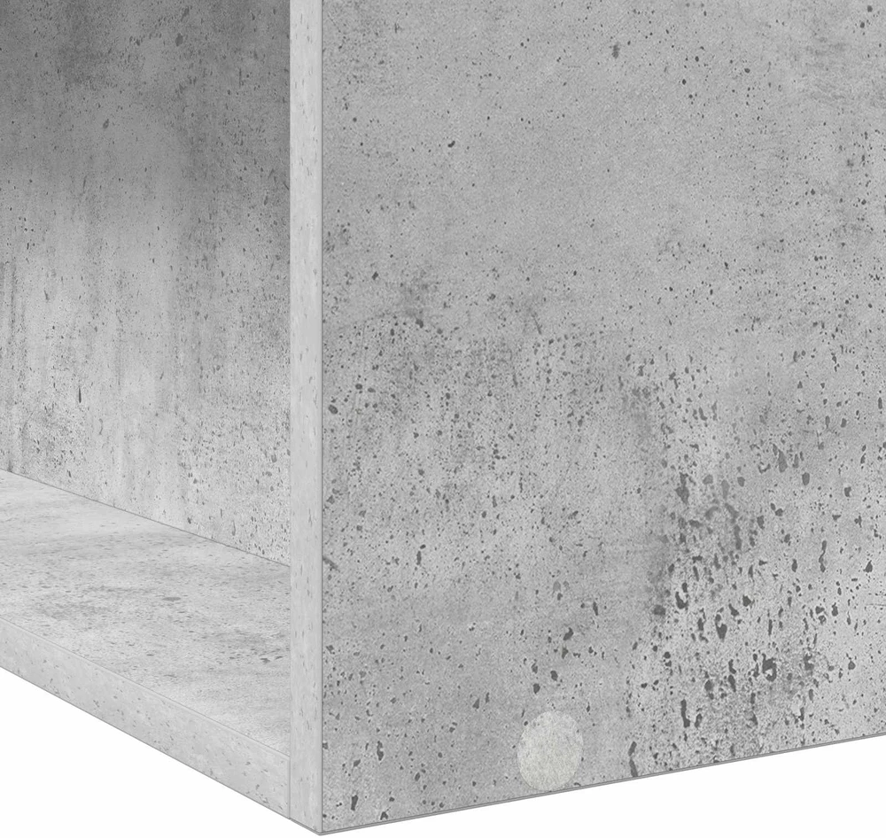 Lova Lovos rėmas su saugojimu su lentyna Betono pilka 80 x 200 cm