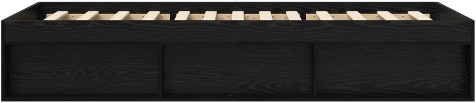 Lova Lovos rėmas su saugojimu su lentyna Juodojo ąžuolo 80 x 200 cm