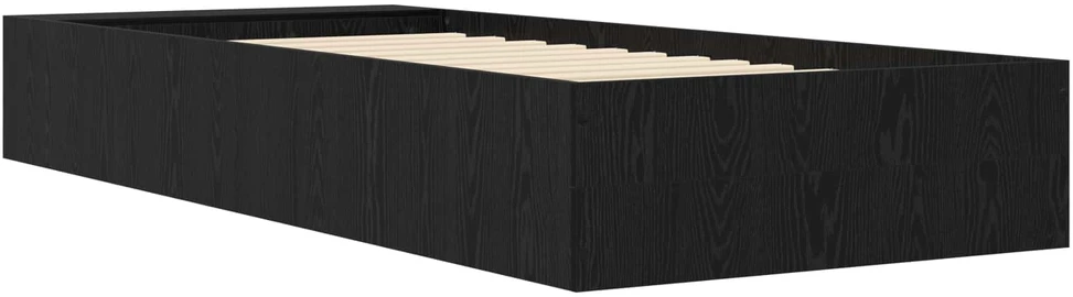 Lova Lovos rėmas su saugojimu su lentyna Juodojo ąžuolo 80 x 200 cm