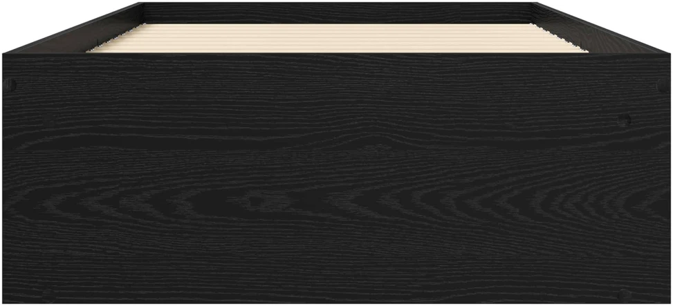 Lova Lovos rėmas su saugojimu su lentyna Juodojo ąžuolo 80 x 200 cm