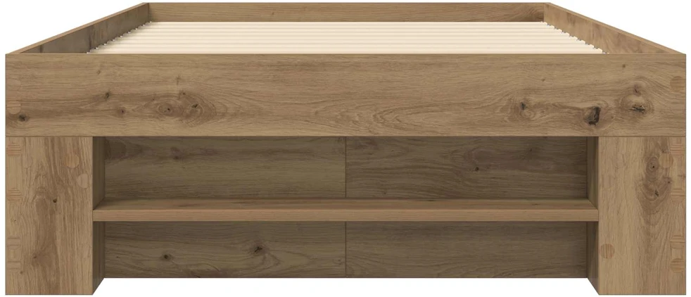 Lova Lovos rėmas su saugojimu su stalčių Artisano ąžuolo 80 x 200 cm