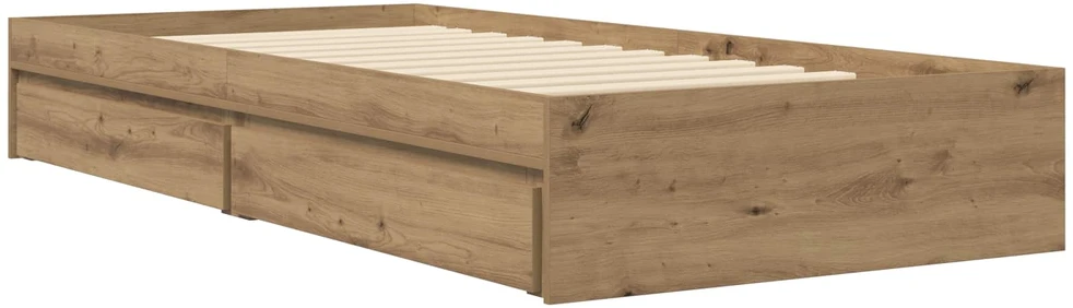 Lova Lovos rėmas su saugojimu su stalčių Artisano ąžuolo 80 x 200 cm