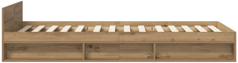 Lova Lovos rėmas su saugojimu su stalčių Artisano ąžuolo 80 x 200 cm