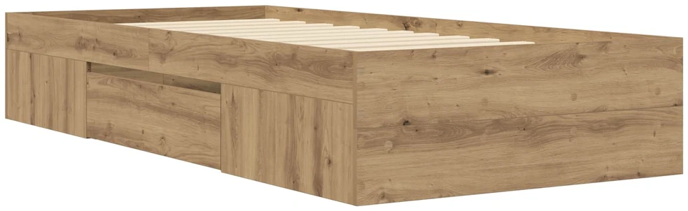 Lova Lovos rėmas su saugojimu su stalčių Artisano ąžuolo 80 x 200 cm
