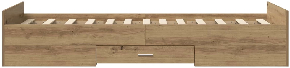 Lova Lovos rėmas su saugojimu su stalčių Artisano ąžuolo 80 x 200 cm