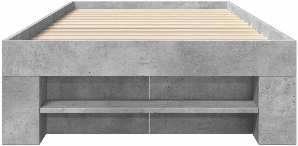 Lova Lovos rėmas su saugojimu su stalčių Betono pilka 80 x 200 cm