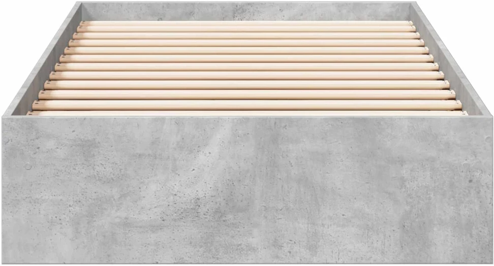 Lova Lovos rėmas su saugojimu su stalčių Betono pilka 80 x 200 cm