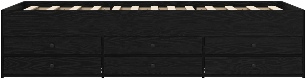 Lova Lovos rėmas su saugojimu su stalčių Juodojo ąžuolo 80 x 200 cm