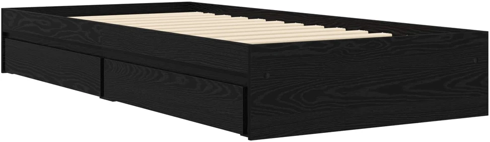 Lova Lovos rėmas su saugojimu su stalčių Juodojo ąžuolo 80 x 200 cm