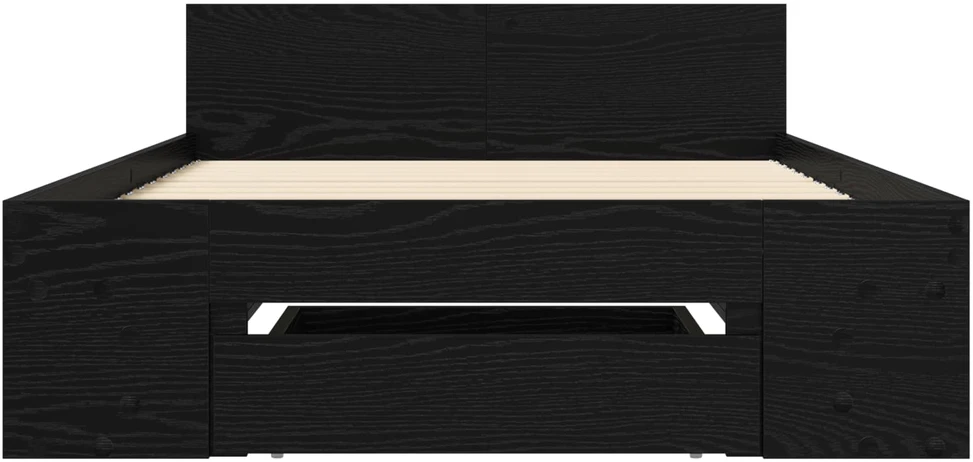 Lova Lovos rėmas su saugojimu su stalčių Juodojo ąžuolo 80 x 200 cm