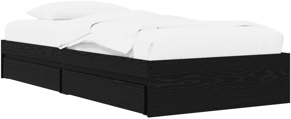 Lova Lovos rėmas su saugojimu su stalčių Juodojo ąžuolo 80 x 200 cm