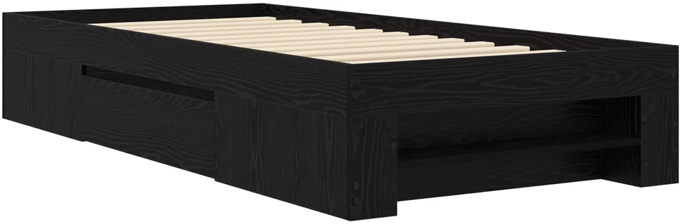 Lova Lovos rėmas su saugojimu su stalčių Juodojo ąžuolo 80 x 200 cm