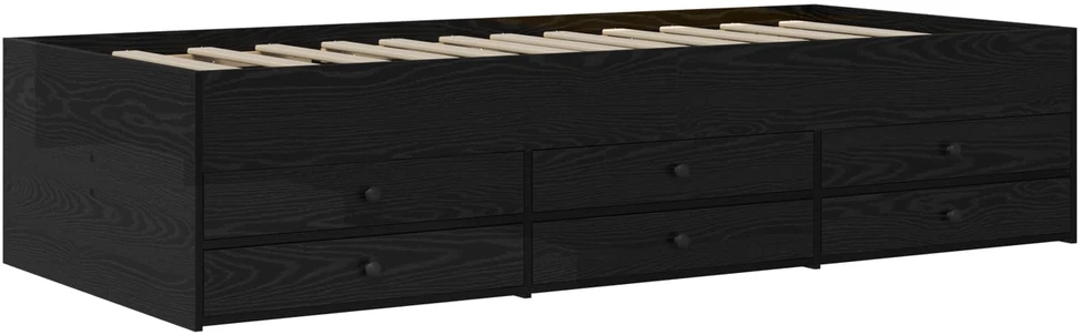Lova Lovos rėmas su saugojimu su stalčių Juodojo ąžuolo 80 x 200 cm