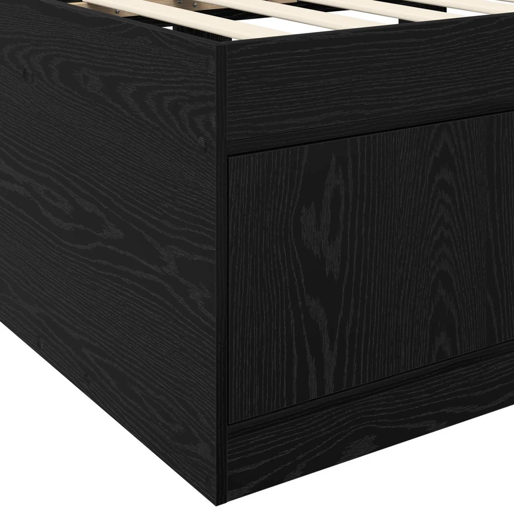Lova Lovos rėmas su saugojimu su stalčių Juodojo ąžuolo 80 x 200 cm