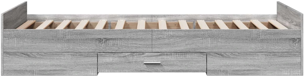 Lova Lovos rėmas su saugojimu su stalčių Pilka Sonoma 80 x 200 cm