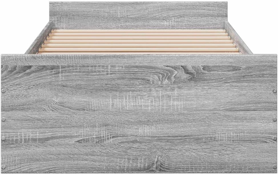 Lova Lovos rėmas su saugojimu su stalčių Pilka Sonoma 80 x 200 cm