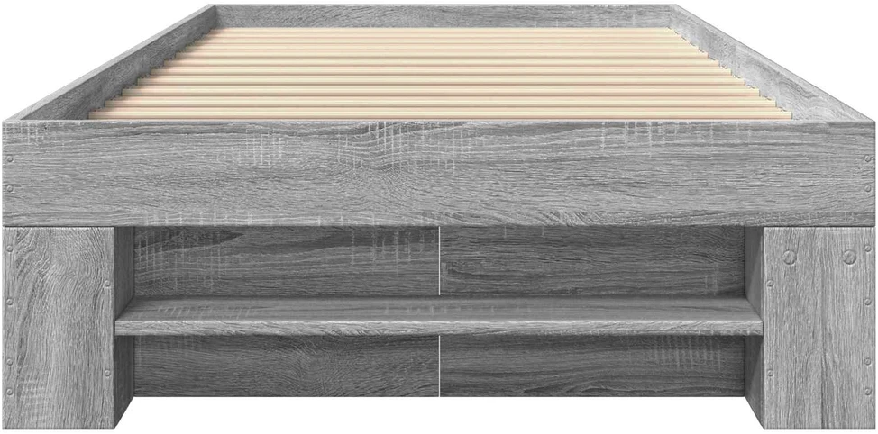 Lova Lovos rėmas su saugojimu su stalčių Pilka Sonoma 80 x 200 cm