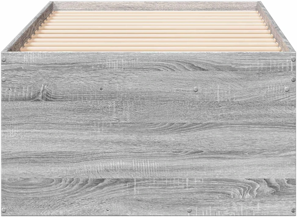 Lova Lovos rėmas su saugojimu su stalčių Pilka Sonoma 80 x 200 cm