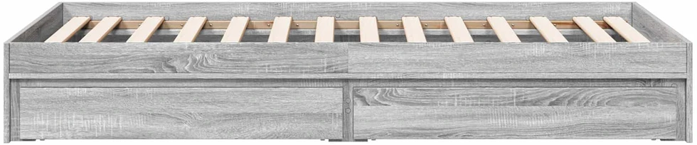 Lova Lovos rėmas su saugojimu su stalčių Pilka Sonoma 80 x 200 cm