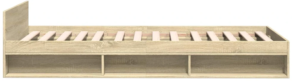 Lova Lovos rėmas su saugojimu su stalčių Sonoma ąžuolas 80 x 200 cm