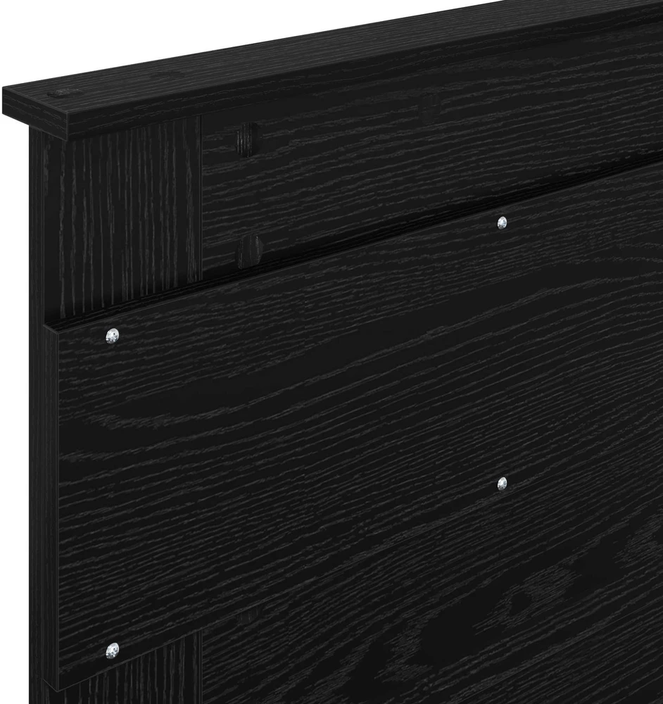 Lova Lovos rėmas Paprastas Juoda 75 x 190 cm Kietos pušies mediena