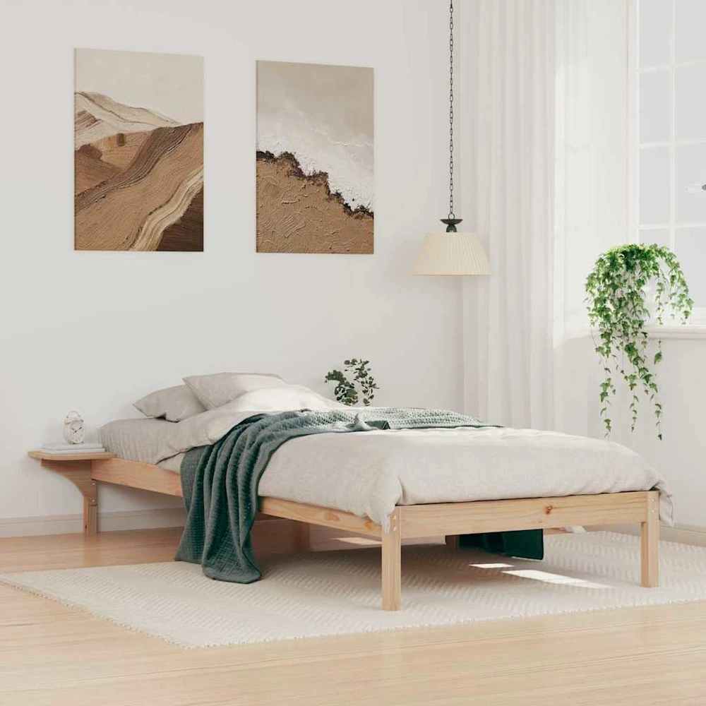 Lova Lovos rėmas su šoninėmis stalelėmis Natūrali 80 x 210 cm
