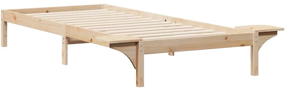 Lova Lovos rėmas su šoninėmis stalelėmis Natūrali 80 x 220 cm