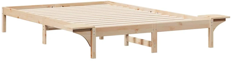 Lova Lovos rėmas su šoninėmis stalelėmis Natūrali 140 x 210 cm