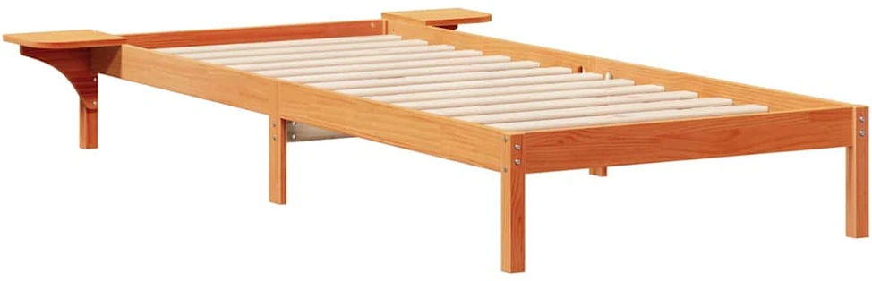 Lova Lovos rėmas su šoninėmis stalelėmis Vaško ruda 90 x 220 cm