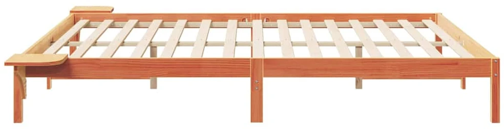 Lova Lovos rėmas su šoninėmis stalelėmis Vaško ruda 180 x 210 cm