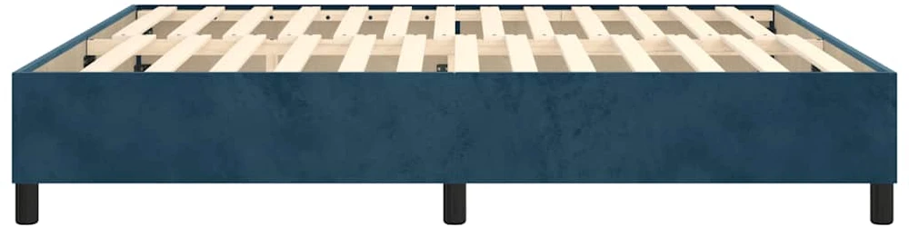 Lovos rėmas be čiužinio tamsiai mėlynas 200x200 cm aksomas