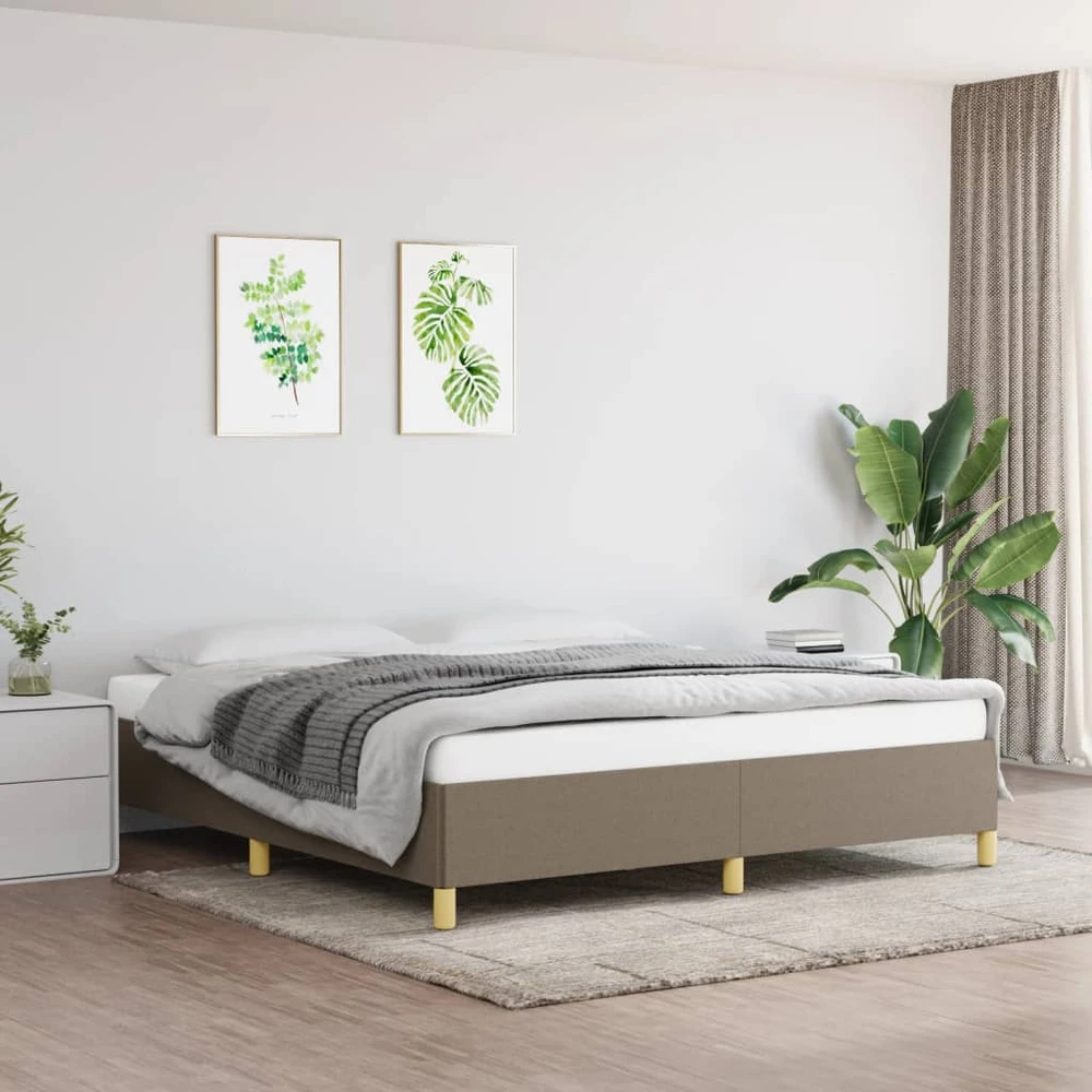 Lovos rėmas be čiužinio, taupe spalvos, 160x200cm, audinys