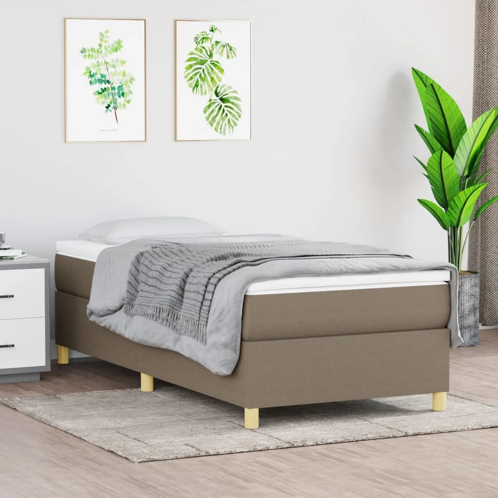 Lovos rėmas be čiužinio, taupe spalvos, 100x200cm, audinys