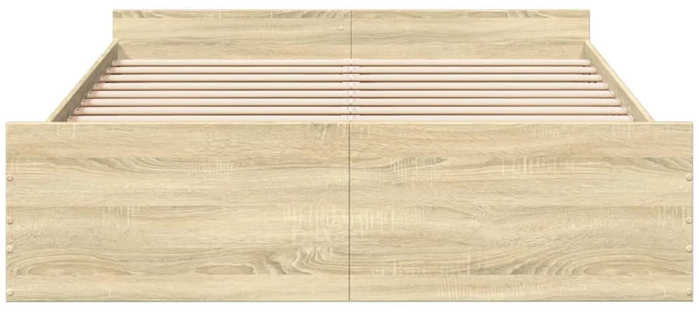 Lovos rėmas su stalčiais, ąžuolo, 140x200cm, apdirbta mediena