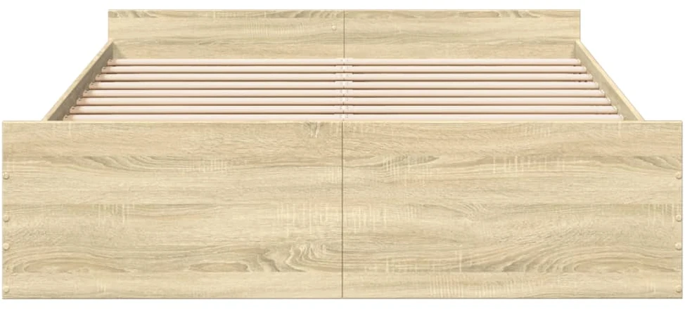 Lovos rėmas su stalčiais, ąžuolo, 150x200cm, apdirbta mediena
