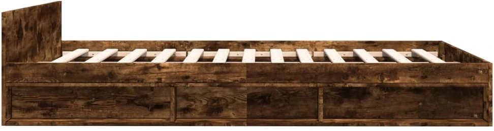 Lovos rėmas su stalčiais, dūminio ąžuolo, 120x200cm, mediena
