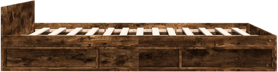 Lovos rėmas su stalčiais, dūminio ąžuolo, 160x200cm, mediena