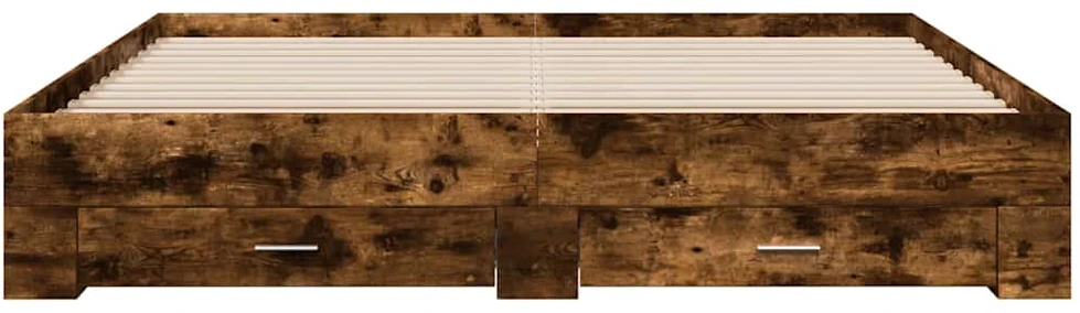 Lovos rėmas su stalčiais, dūminio ąžuolo, 180x200cm, mediena