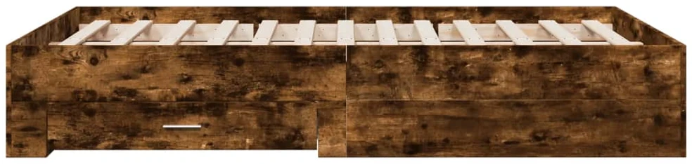 Lovos rėmas su stalčiais, dūminio ąžuolo, 120x200cm, mediena