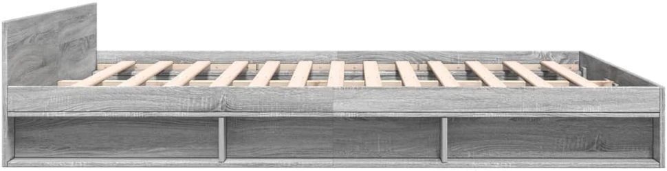 Lovos rėmas su stalčiais, pilkas ąžuolo, 200x200cm, mediena