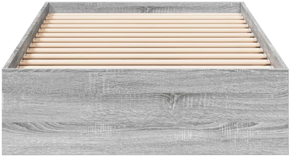 Lovos rėmas su stalčiais, pilkas ąžuolo, 90x200cm, mediena
