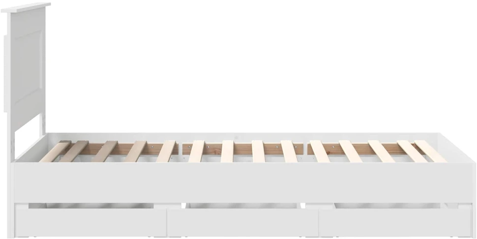 Lova Lovos rėmas su stalčių Balta 75 x 190 cm Inžinerinė mediena