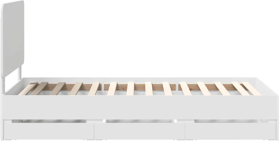Lova Lovos rėmas su stalčių Balta 90 x 200 cm Inžinerinė mediena