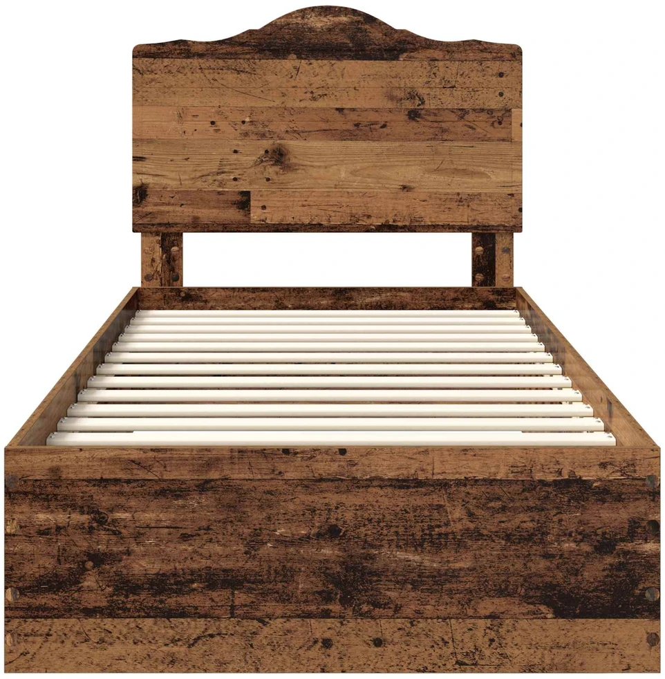 Lova Lovos rėmas su stalčių Senas medis 90 x 200 cm Apdirbta mediena