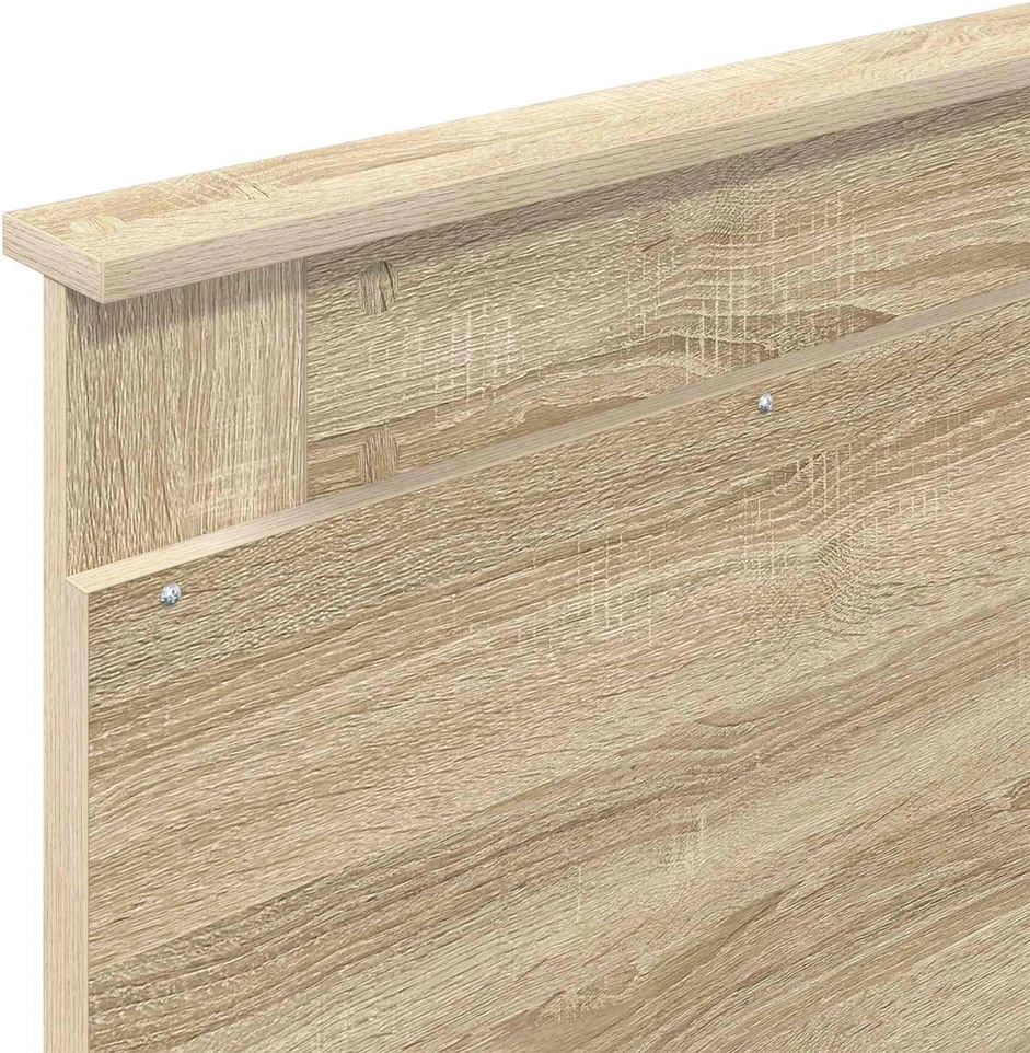 Lova Lovos rėmas su stalčių Sonamos ąžuolo ir sidabro 75 x 190 cm